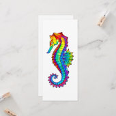 Rainbow Polygonal Seahorse Kaart (Voorkant / Achterkant in situ)