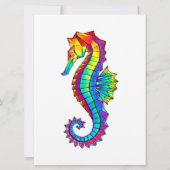 Rainbow Polygonal Seahorse Kaart (Voorkant)
