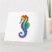 Rainbow Polygonal Seahorse Kaart (Voorkant)