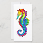 Rainbow Polygonal Seahorse Kaart (Voorkant)