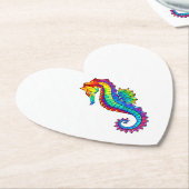 Rainbow Polygonal Seahorse Kartonnen Onderzetters (Gekanteld)