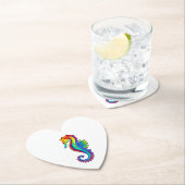 Rainbow Polygonal Seahorse Kartonnen Onderzetters (Insitu)