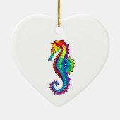 Rainbow Polygonal Seahorse Keramisch Ornament (Achterkant)