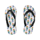 Rainbow Polygonal Seahorse Kinder Teenslippers (Voetbed)