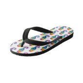 Rainbow Polygonal Seahorse Kinder Teenslippers (Schuin)