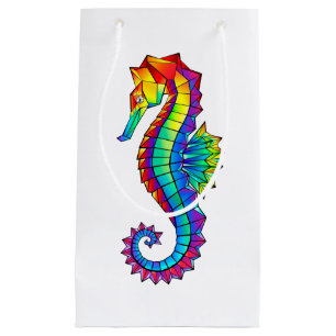 Rainbow Polygonal Seahorse Klein Cadeauzakje
