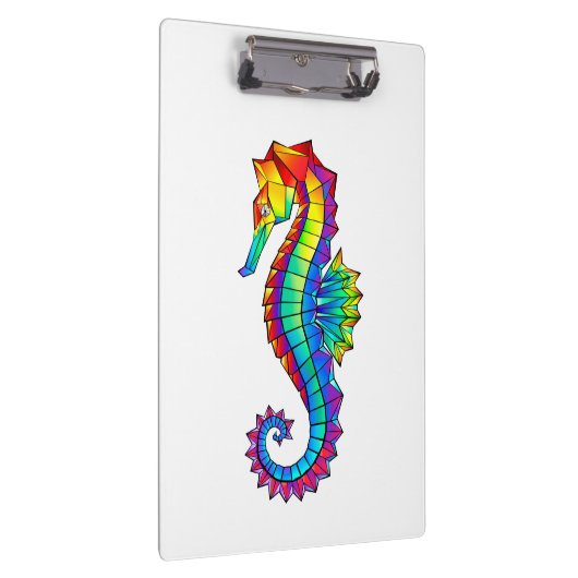 Rainbow Polygonal Seahorse Klembord (Rechts)