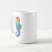 Rainbow Polygonal Seahorse Koffiemok (Voorkant links)