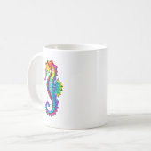 Rainbow Polygonal Seahorse Koffiemok (Voorkant links)