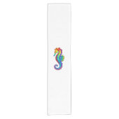 Rainbow Polygonal Seahorse Korte Tafelloper (Voorkant)