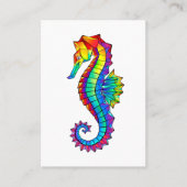 Rainbow Polygonal Seahorse Kortingskaartje (Voorkant)