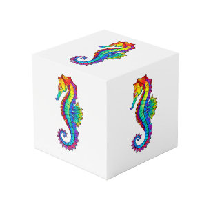 Rainbow Polygonal Seahorse Kubus