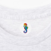 Rainbow Polygonal Seahorse Labels (Aangebracht)