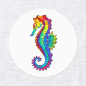 Rainbow Polygonal Seahorse Labels (Design 2)