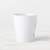 Rainbow Polygonal Seahorse Latte Mok (Voorkant)