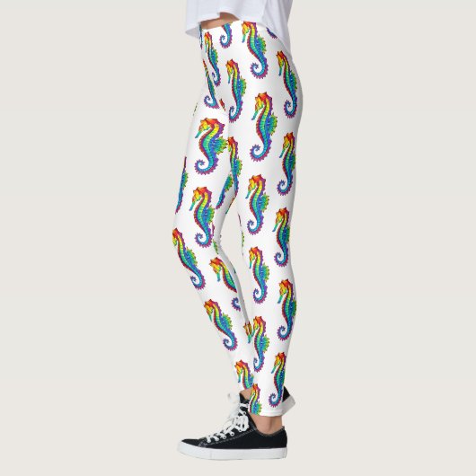 Rainbow Polygonal Seahorse Leggings (Links)