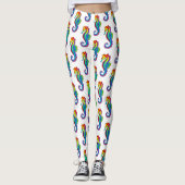 Rainbow Polygonal Seahorse Leggings (Voorkant)