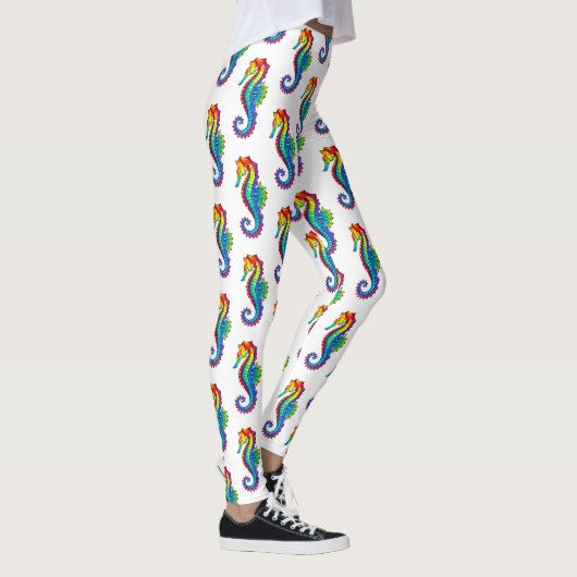 Rainbow Polygonal Seahorse Leggings (Rechts)