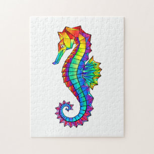 Rainbow Polygonal Seahorse Legpuzzel
