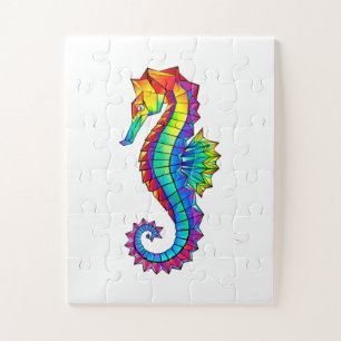 Rainbow Polygonal Seahorse Legpuzzel