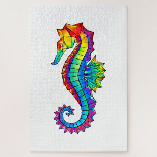 Rainbow Polygonal Seahorse Legpuzzel