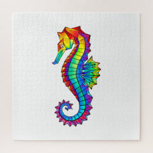 Rainbow Polygonal Seahorse Legpuzzel