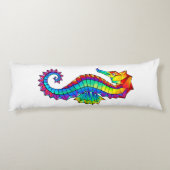 Rainbow Polygonal Seahorse Lichaamskussen (Achterkant)