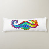 Rainbow Polygonal Seahorse Lichaamskussen (Voorkant)