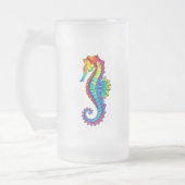 Rainbow Polygonal Seahorse Matglas Bierpul (Links)