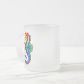 Rainbow Polygonal Seahorse Matglas Koffiemok (Voorkant links)