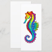 Rainbow Polygonal Seahorse Menu (Voorkant / Achterkant)