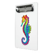 Rainbow Polygonal Seahorse Mini Klembord (Angled2)