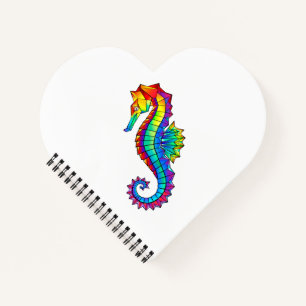 Rainbow Polygonal Seahorse Notitieboek