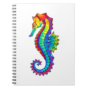 Rainbow Polygonal Seahorse Notitieboek