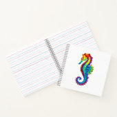 Rainbow Polygonal Seahorse Notitieboek (Binnen)