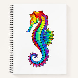 Rainbow Polygonal Seahorse Notitieboek