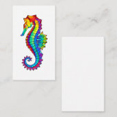 Rainbow Polygonal Seahorse Notitiekaartje (Voorkant / Achterkant)