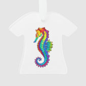Rainbow Polygonal Seahorse Ornament (achterkant)