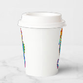 Rainbow Polygonal Seahorse Papieren Bekers (Rechts)