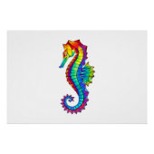 Rainbow Polygonal Seahorse Perfect Poster (Voorkant)