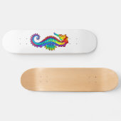 Rainbow Polygonal Seahorse Persoonlijk Skateboard (Horizontaal)