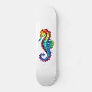 Rainbow Polygonal Seahorse Persoonlijk Skateboard