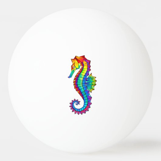 Rainbow Polygonal Seahorse Pingpongbal (Achterkant)