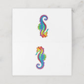 Rainbow Polygonal Seahorse Plaatskaartje (Buitenkant ongevouwen)