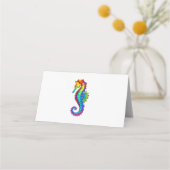 Rainbow Polygonal Seahorse Plaatskaartje (Voorkant)