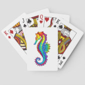 Rainbow Polygonal Seahorse Pokerkaarten (Achterkant)