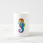 Rainbow Polygonal Seahorse Porselein Kop (Voorkant)