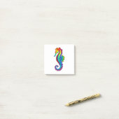 Rainbow Polygonal Seahorse Post-it® Notes (Op bureau)