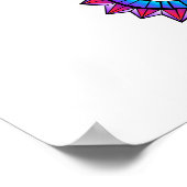 Rainbow Polygonal Seahorse Poster (Hoek)