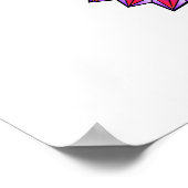 Rainbow Polygonal Seahorse Poster (Hoek)